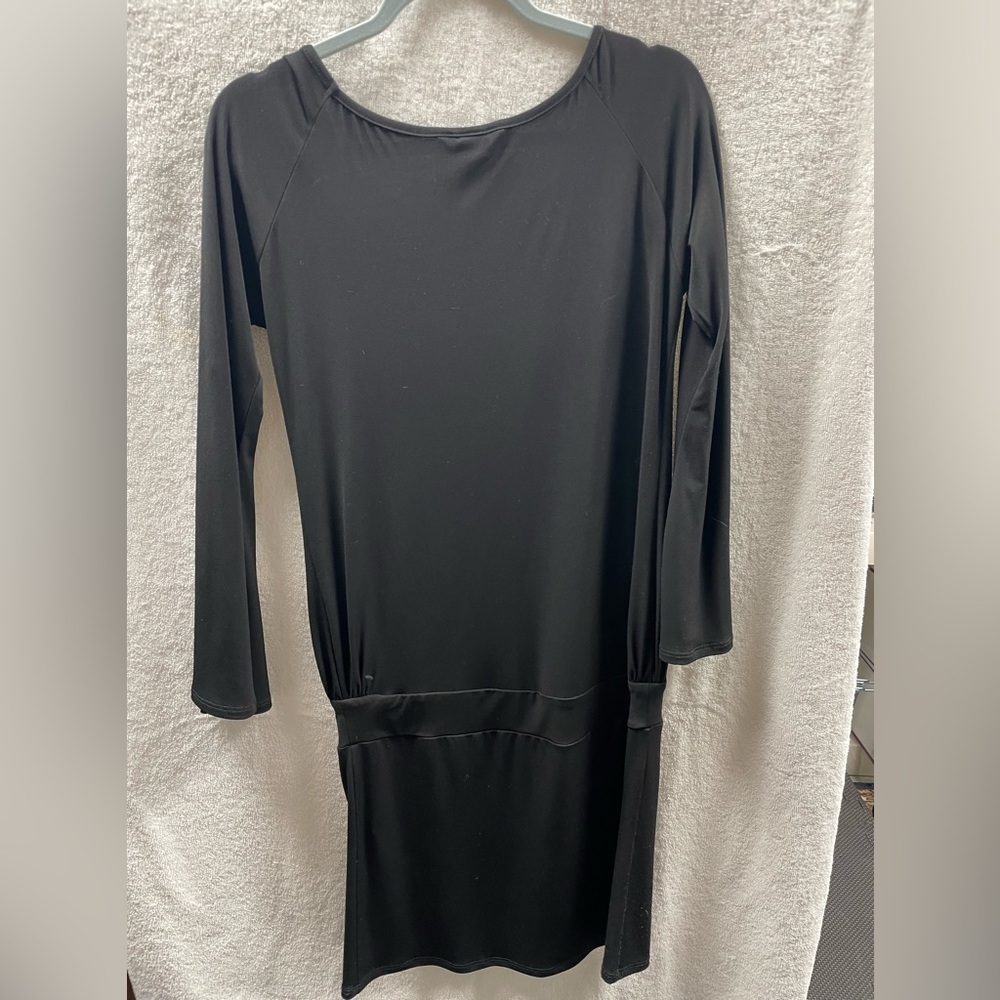 Black drop waist - mini dress.